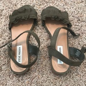 Olive green Steve Madden sandals